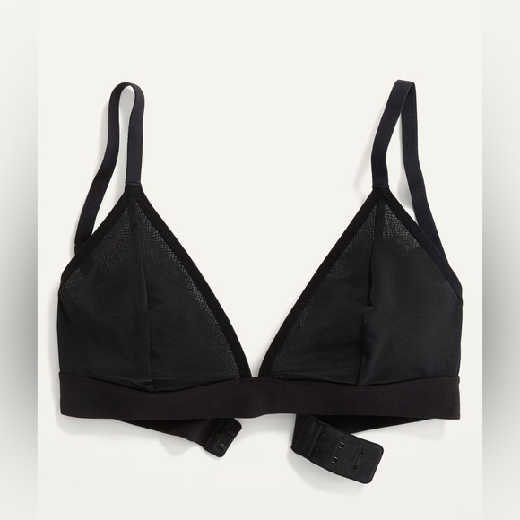 🆕 Old Navy Women’s Mesh V-Neck Bralette Top Bralette Bra Black XL 38DD 40D 40DD - Picture 4 of 14